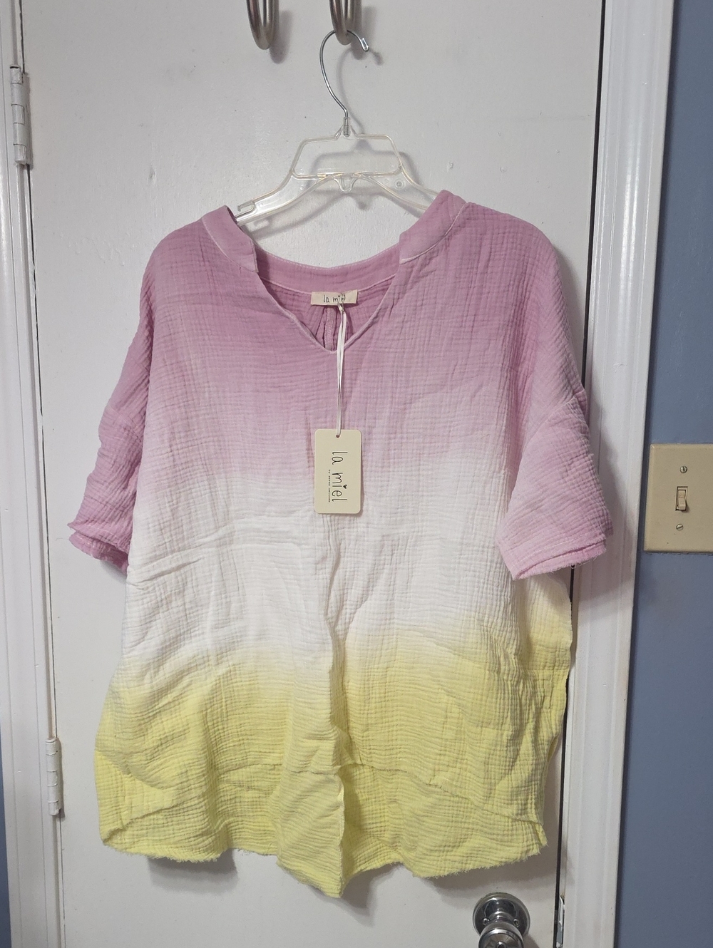 LA MIEL Soft Lavender Gauze Blouse